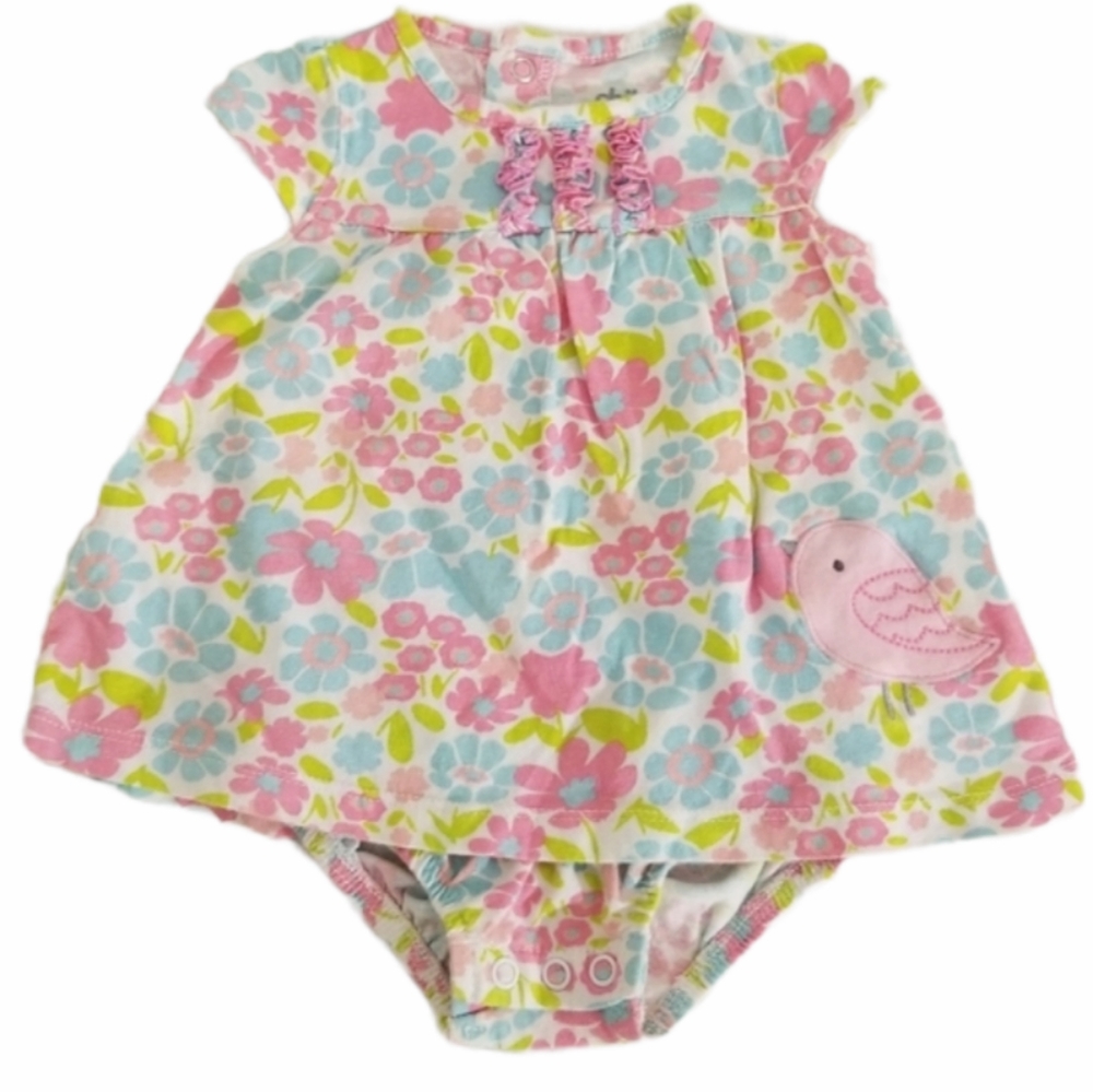 3/$25 Child of Mine Floral Print Bodysuit Dress Size 12M
